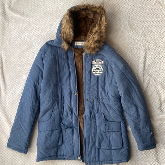 Blue Fengzhiyuan (Amazon)size Med coat NWOT - Picture 1 of 4